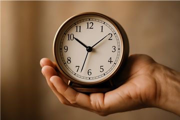 Clock symbolizing how long red light therapy may take to work