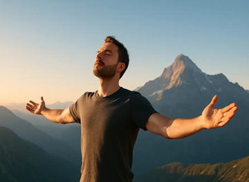 Man feeling energized and healthy, representing immune support with red light therapy